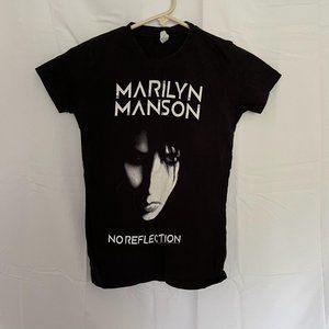 Women's Tultex Marilyn Manson No Reflection Concert Tee Shirt Size Small